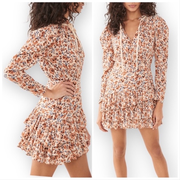 Ulla Johnson Dress Marielle Floral-print Puff-sleeve MiniDress Size 4 Mini Dress - Picture 3 of 17